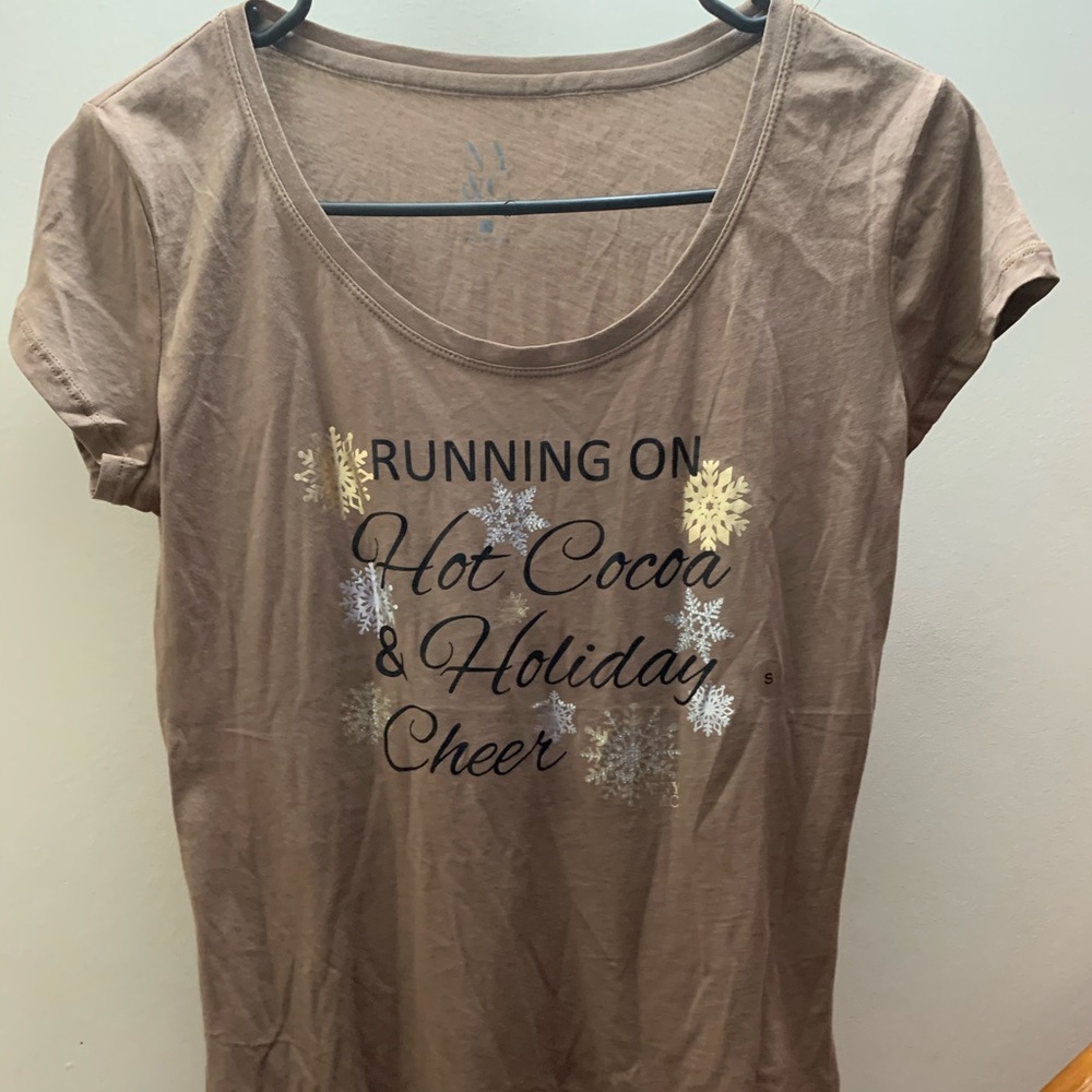 New York And Company Brown T-Shirt Size Small